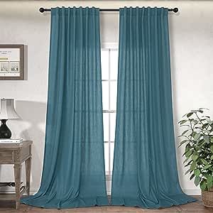 Blue Curtains For Bedroom, Dark Blue Curtains, Neutral Room Decor, Turquoise Curtains, Teal Curtains, Navy Blue Curtains, Bedroom Coastal, Curtain For Bedroom, Neutral Room