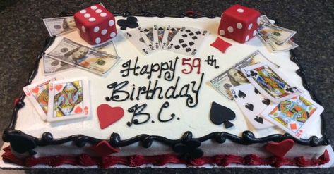 Cards, dice, and money cake Dice Cake, Money Cake, How To Make Cake, Made By Me, Gel Nails, Money, Cake, Nails, Birthday