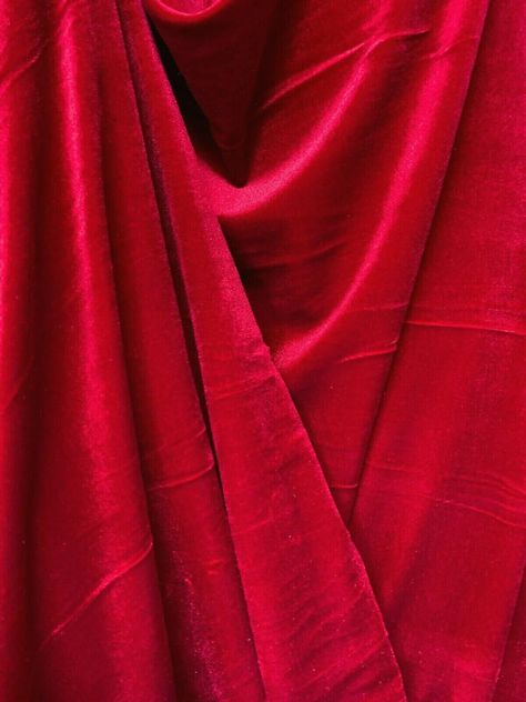 A beautiful, red, solid, stretch velvet fabric. 100% polyester. 2 way stretch. High quality. Sold by the yard. (1 yard= 36 in.) Width is 60 in. All orders will be cut in one continuous piece. Free shipping in US. For any large or wholesale orders, message us. Thank you for your time and business! Interior D, Stretch Velvet, 2 Way, Velvet Fabric, Yard, Velvet, Craft Supplies, Free Shipping, High Quality