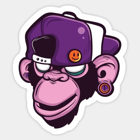 Urban Monkey - Urban - Sticker | TeePublic Sticker Art Graffiti, Graffiti Stickers Ideas, Streetwear Stickers, Monkey Graffiti, Urban Monkey, Monkey Logo Design, Alcohol Pictures, Monkey Stickers, Tattoo Lettering Design