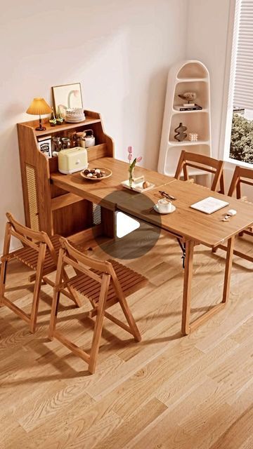 Modern Foldable Dining Table, Dining Table Design For Small Space, Dining Table For Small Spaces, Dining Table Small Space, Compact Dining Table, Space Saving Dining Table, Foldable Dining Table, Foldable Furniture, Foldable Table