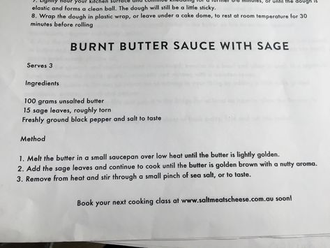 Burnt Butter Sage Sauce, Sage Butter Pasta, Burnt Butter Sauce, Sage Pasta, Butter Sage Sauce, Burnt Butter, Sage Sauce, Sage Butter, Meal Options