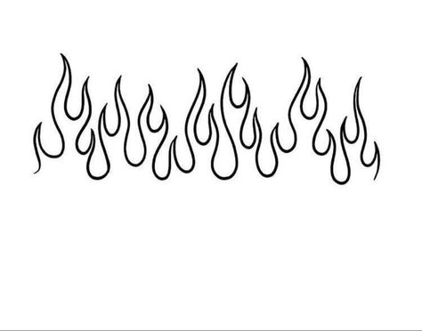 Flame Line Tattoo, Flame Tattoo Outline, Fire Line Tattoo, Tattoo Fire Flame, Fire Tattoo Stencil, Flame Tattoo Stencil, Fire Line Art, Small Tattoos Stencil, Flame Tattoo Design