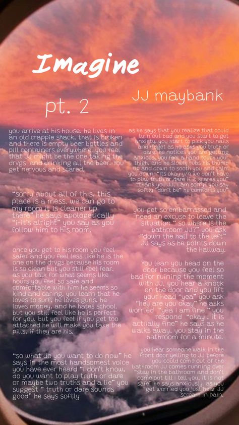 #jj#maybank#jjmaybank #outerbanks#imagine #imagineandjj#y/n#part2 Imagine Jj Maybank, Jj Imagines, Pill Container, Jj Maybank, Touching You, Outer Banks, Creative Play, Beer Bottle, Thumbs Up