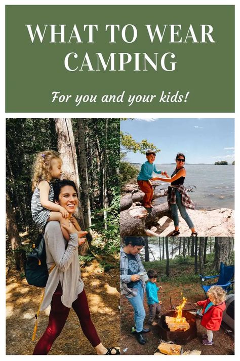 A Simple How to Dress for Camping Guide with Outfit Ideas! Cold Weather Camping Outfits, What To Wear Camping, Camping Outfits For Women Summer, Summer Camp Outfits, Types Of Weather, Summer Camping Outfits, Camping Outfits For Women, Camping Wear, First Time Camping