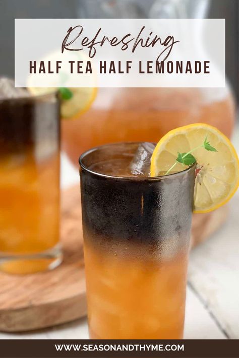 Half Tea Half Lemonade Half And Half Tea And Lemonade, Tarragon Chicken Salad, Iced Tea Lemonade, Perfect Summer Drink, Sun Tea, Juice Ice, Measuring Ingredients, One Pot Dinners, Arnold Palmer