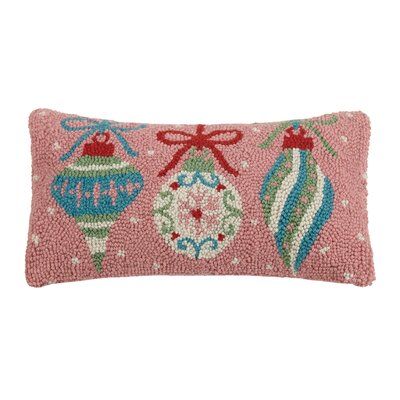 Our line of handmade hook pillows is made to last years with vivid details and colour. These functional and yet versatile pillows are meticulously crafted and ready to display. Made of New Zealand wool yarn and backed in luxurious cotton velveteen to fill your home with idyllic holiday scenery as well as everyday occasions. Mistletoe and Co. | Mistletoe and Co. Pink Ornaments Throw Pillow blue/Green/pink 9.0 x 16.0 x 5.0 in | C003252726 | Wayfair Canada Hook Pillow, Hooked Pillow, Fun Ornaments, Pink Ornament, Hooked Wool, Spruce Up Your Home, Wool Cushion, Ornament Hooks, Throw Pillows Christmas