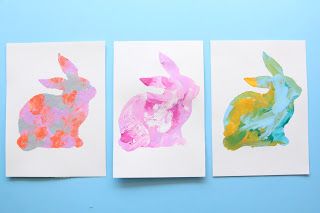 The Blue Barn: Cottontail Rabbit Painting Easter Bunny Painting, Easter Activities For Toddlers, Easter Chick Craft, Easter Crafts For Toddlers, Easter Canvas, Easter Paintings, Rabbit Silhouette, Easter Arts And Crafts, Rabbit Crafts