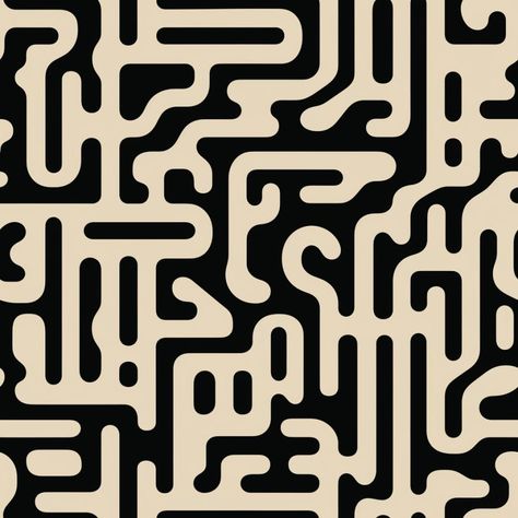 Milo Maze Wallpaper Maze Wallpaper, Black And White Palette, Maze Design, White Palette, Contemporary Graphic, Paint Color Palettes, 패턴 배경화면, Pattern Repeat, Painted Paper