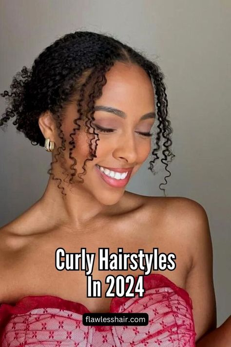 Low Curly Bun With Side Swept Bangs Low Curly Bun, Bun Curly Hair, Bun With Curls, Front Pieces, Cody Johnson, Curly Bun, Glam Waves, Low Bun Hairstyles, Pulled Back Hairstyles