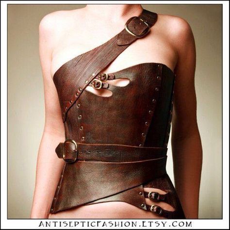 Corset 2011 Fashion Trends, Medieval Hairstyles, Mode Steampunk, Mode Tips, Fest Outfits, 2011 Fashion, Leather Armor, Gothic Steampunk, Legging Outfits