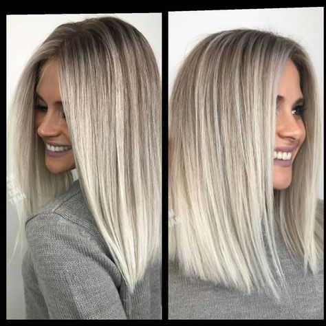 Beautiful colour @hairbykimtran #blondehair #style #iceblonde #hairbykimtran Ash Blonde Lace Front Wigs, Bob Ash Blonde, Very Long Bob, Blond Ombre, Ice Blonde, Blonde Wigs, Blonde Lace Front Wigs, Blonde Hair Inspiration, Low Lights Hair