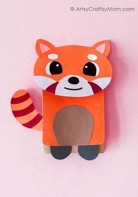 This Cute Paper Bag Red Panda Puppet is perfect for kids to learn more about endangered animals, especially for Endangered Species Day! There aren't many movies directed by female directors in Hollywood, particularly when it comes to animated feature films. So when we find out that the first-ever Pixar film to be directed by a woman features an adorable Red Panda, we're over the moon! Red pandas are special in many other ways, as these fun facts will show. Fun Facts about Red Pandas Red pa... Red Panda Crafts For Preschool, Red Panda Valentines Boxes, Red Panda Art Cute, Red Panda Crafts, Red Panda Craft, Panda Crafts For Kids, Panda Crafts, Panda Party Favors, Kids Earning Money