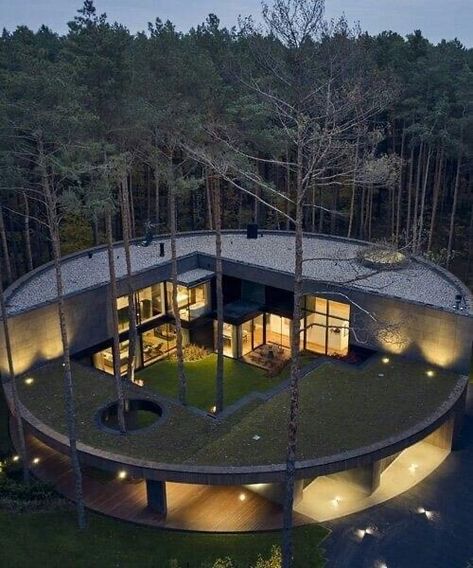 Circular House, Casa Cook Hotel, Forest View, Forest House, Pine Forest, Wooden House, Architecture Firm, House In The Woods, In The Woods