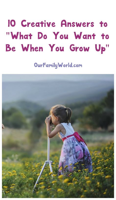 We love these creative answers from kids to the question of “What do you want to be when you grow up?” Check them out! Explorers Activities, Practical Life Activities, Montessori Practical Life, Strong Willed Child, Family Information, Dramatic Play Centers, Sibling Rivalry, Parenting Articles, Homeschool Ideas