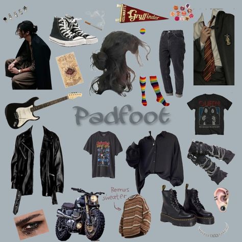 Padfoot Aesthetic, Sirius Black Costume, Black Inspired Outfits, Young Sirius Black, Style Androgyne, Black Summer Outfits, Hogwarts Outfits, Black Wardrobe, Black Inspiration