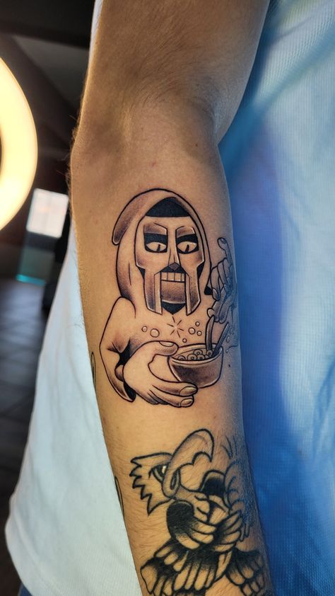 Machiavelli Tattoo, Mf Doom Tattoo Ideas, Mf Doom Tattoo, Genie Tattoo, Mf Doom Albums, Rap Tattoo, Black Men Tattoos, Graffiti Words, Simple Tattoo Designs