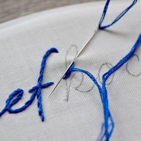 Script Fonts Embroider Letters By Hand, Embroidering Letters, Embroider Letters, How To Embroider Letters, Hand Embroidery Letters, Letter Ideas, Embroidery Alphabet, Embroidered Initials, Floral Initial