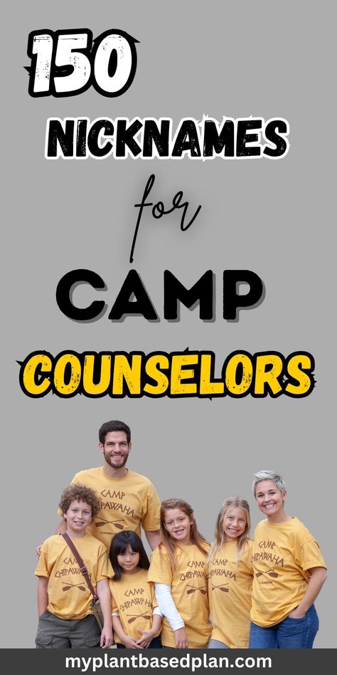 Give your campers counselors they'll never forget with these epic nicknames! From hilarious puns to nature-inspired gems, find the perfect fit for every personality . Download the FREE list and create an unforgettable summer camp experience! Summer Camp Counselor, Hilarious Puns, Camping With Teens, Funny Nicknames, Good Nicknames, Nature Names, Cute Nicknames, Camp Counselor, Funny Names