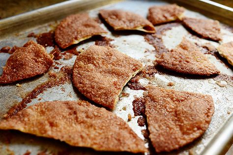 Cinnamon Crisps | The Pioneer Woman Cinnamon Crisps, Cinnamon Sugar Tortilla, Cinnamon Sugar Tortillas, Cinnamon Tortilla Chips, Cinnamon Tortillas, Cinnamon Chips, Low Carb Cookies, Ree Drummond, The Pioneer Woman