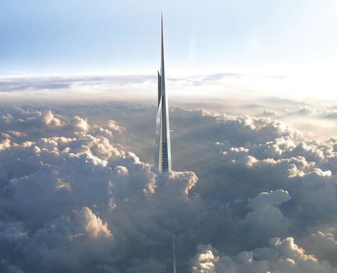 Jeddah Tower, High Building, King Of The World, Skyscraper Architecture, 3d Architecture, Famous Buildings, Futuristic City, Jeddah, Futuristic Architecture