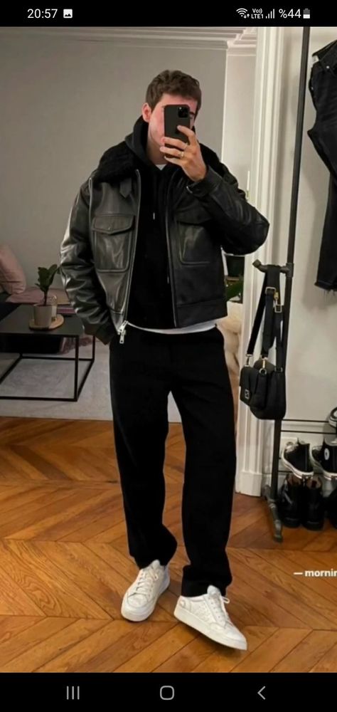 Starboy Leather Jacket, Manly Fashion, Aesthetic Male Outfits, Future Nostalgia, Star Boy, Minimalist Fashion Men, Street Fits, Minimalist Men, Inspo Outfit