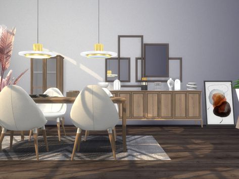 The Sims Resource - Irvington Dining Room The Sims 4 Cc Dining Room Patreon, Sims 4 Dining Room Cc Patreon, Sims 4 Cc Dining Table, Sims 4 Cc Kids Clothing, Sims 4 Clutter, Design Workshop, Casas The Sims 4, 4 Dining Chairs, Dining Hall