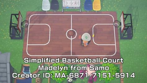 Acnh Basketball Court Design Code, Animal Crossing Basketball Court, Basketball Acnh, Acnh Basketball Court Design, Volleyball Court Acnh, Acnh Basketball Court, Acnh Volleyball Court Design Code, Animal Crossing Basketball Court Code, Acnh Volleyball Court