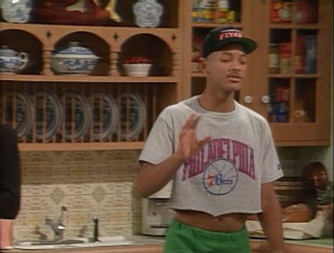 Even baby Will Smith once cropped things up. | Men Really Need To Start Wearing Crop Tops ASAP Aesthetic Outfits 80s, Men Crop Top, 80s Mens Fashion, Mens Crop Tops, Crop Top Men, Mens 80s, Mens Crop Top, 80s Men, Fashion 80s