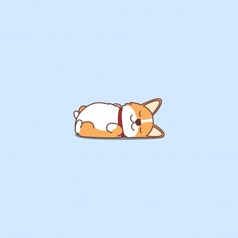 Cute welsh corgi puppy lying on back cartoon icon Premium Vector Corgi Puppy, Welsh Corgi, On Back, Premium Vector, Blue