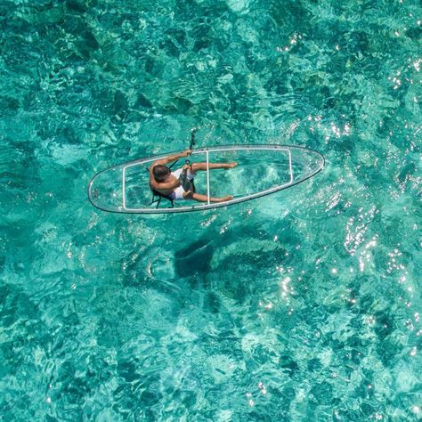 Transparent Kayak - See-Through Canoe Crystal Kayak Pose, Kayak Pose, Transparent Kayak, Crystal Kayak, Clear Kayak, Wooden Kayak, Recreational Kayak, Tandem Kayaking, Aesthetic Holiday