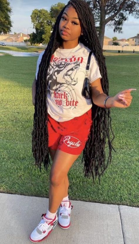 Soft Locs, Black Ponytail Hairstyles, Cute Braided Hairstyles, Swag Outfits For Girls, Girls Summer Outfits, Causual Outfits