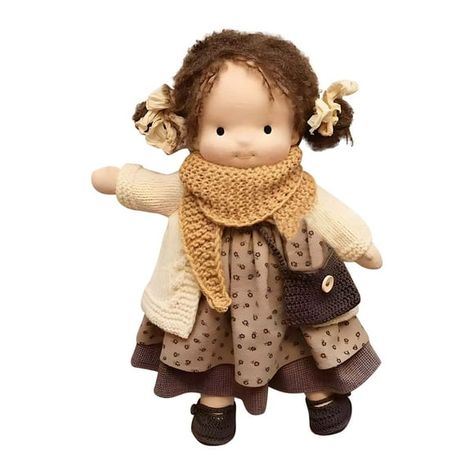 Boucle Yarn, Rag Dolls Handmade, Cute Doll, Handmade Plush, Waldorf Doll, Waldorf Dolls, Mini Christmas, The Maker, Dollhouse Dolls