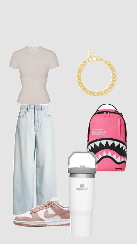 back to school outfit inspo #outfit #school #fyp Cute Back To School Outfits, Outfits For High School, Cute School Fits, Back To School Outfits Highschool, Men Back, School Outfits Highschool, Mom Clothes, Inspo Fits, Outfit School