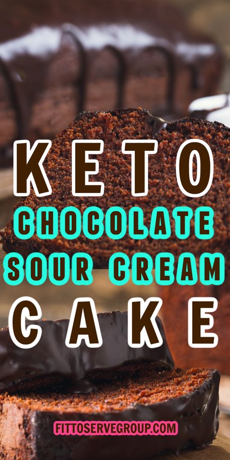 Chocolate Sour Cream Pound Cake, Chocolate Sour Cream Cake, Chocolate Yogurt Cake, Gluten Free Pound Cake, Sour Cream Desserts, Sour Cream Chocolate Cake, Chocolate Cream Cake, Keto Cakes, Keto Baking