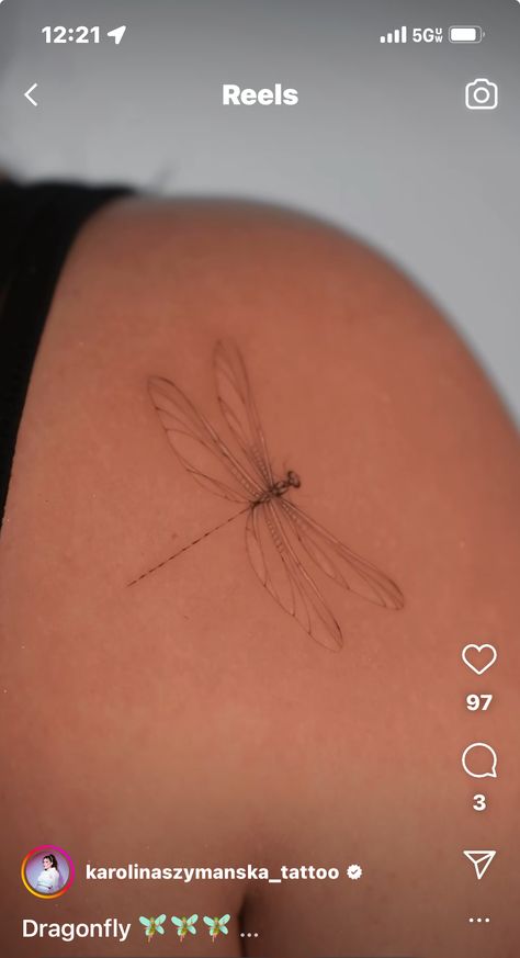 Dragonfly Sternum Tattoo Women, Dragonfly Tattoo Wrist, Dragonfly Tattoo Designs For Women, Dragonfly Neck Tattoo, Forearm Tattoos For Women, Dragonfly Tattoos, Small Dragonfly Tattoo, Dragonfly Tattoo Design, Small Tats