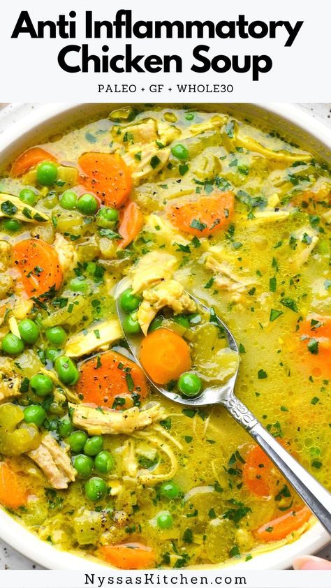 Chicken Leek Soup, Turmeric Chicken Soup, Paleo Chicken Soup, Chicken Coconut Soup, Turmeric Soup, Turmeric Chicken, Dairy Free Soup, Fat Burning Tea, Celery Soup