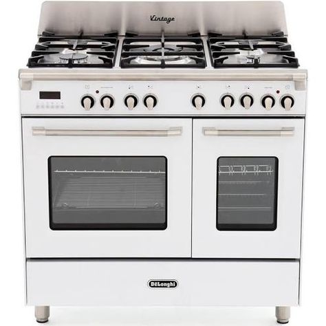 white cooker Stainless Steel Splashback, Freestanding Cooker, Dual Fuel Range Cookers, Cast Iron Wok, White Range, Convection Cooking, Range Cooker, Electric Grill, Oven Range