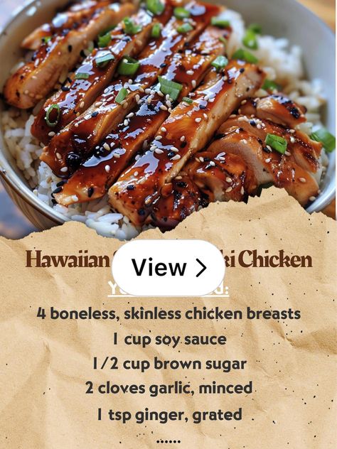 Lemon8 · Hawaiian Style Teriyaki Chicken 🐓  · @anjelica_raisa Hawaiian Style Teriyaki Chicken, Hawaiian Chicken Marinade, Hawaiian Teriyaki Chicken, Hawaiian Chicken Recipes, Chicken Teriyaki Recipe, Hawaiian Chicken, Dinner This Week, Chicken Marinades, Teriyaki Chicken