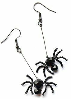 Halloween Jewelry Diy, Halloween Beaded Jewelry, Spider Earrings, Halloween Beads, Fall Earrings, Homemade Jewelry, Holiday Earring, Halloween Earrings, Halloween Accessories