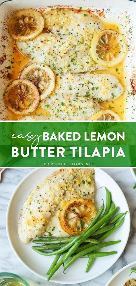 Easy Newlywed Recipes, Tilapia Recipes Cream Sauce, Tilapia Recipes Lemon, Garlic Butter Baked Tilapia, Lemon Garlic Tilapia Recipes, Lemon Butter Tilapia Baked, Baked Lemon Pepper Tilapia, Lemon Butter Tilapia, Pappadeaux Recipe