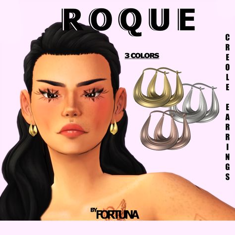 Earrings Sims 4 Cc, Sims 4 Cc Tattoos, Earrings Sims 4, Cc Earrings, The Sims 4 Packs, Creole Earrings, Cc Sims, Ts4 Cc, Sims 4 Clothing