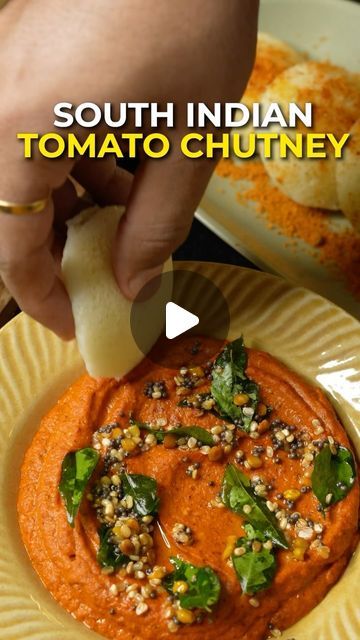 Red Tomato Chutney Recipe, The Chutney Life Recipes, Quick Chutney Recipes, How To Make Tomato Chutney, Easy Breakfast Ideas Healthy Indian, Easy Chutney Recipes Indian, Indian Food Recipes Vegetarian Healthy, Dosa Red Chutney Recipe, Easy South Indian Breakfast Recipes