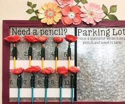 Make your own pencil parking lot inclduing a question parking lot for the classroom. Classroom Parking Lot Ideas, Parking Lot Classroom, Pencil Parking Lot Classroom, Pencil Challenge, Organizing Challenges, Classroom Theme, Floral Craft, Tape Crafts, Picture Hangers