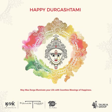 Durgashtami Wishes, Happy Durga Ashtami, Durga Ashtami, Family Tree Craft, Floor Length Anarkali, Festivals Of India, Tree Craft, Radha Krishna Images, Durga Maa