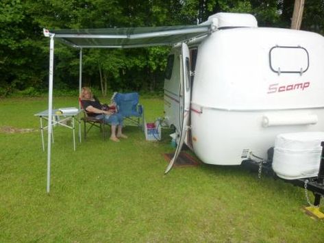 Simple little changes that may interest you on your Scamp | Scamp Owners International Scamp Camper Interior, Scamp Camper, Fiberglass Camper, Scamp Trailer, Trailer Jacks, Tiny Trailers, Travel Trailer Camping, Camper Interior, Camper Ideas