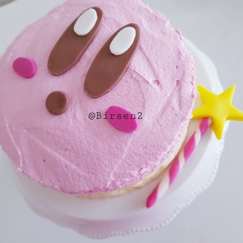 Kirby Birthday Cake, Kirby Japanese, Kirby Cake, Kirby Party, Kirby Birthday, Japanese Cheesecake, Diy Birthday Cake, Birthday Plans, Pretty Birthday Cakes