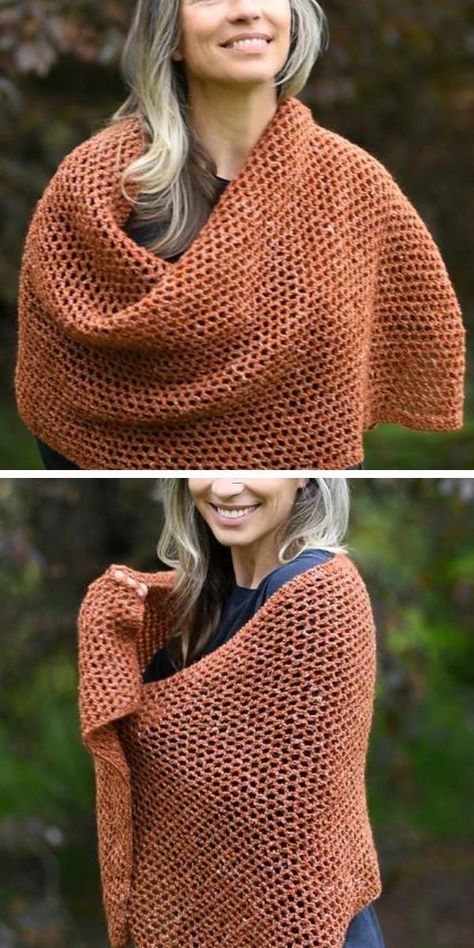 26 Easy Mesh Knitted Shawls One Skein Knitting Patterns Free, Easy Shawl Knitting Patterns Free, Worsted Weight Knitting Patterns, Knit Shawls And Wraps Patterns Free, Knit Shawls And Wraps, Knitted Poncho Patterns Free, Free Knit Shawl Patterns, Knit Wrap Pattern, Mesh Scarf