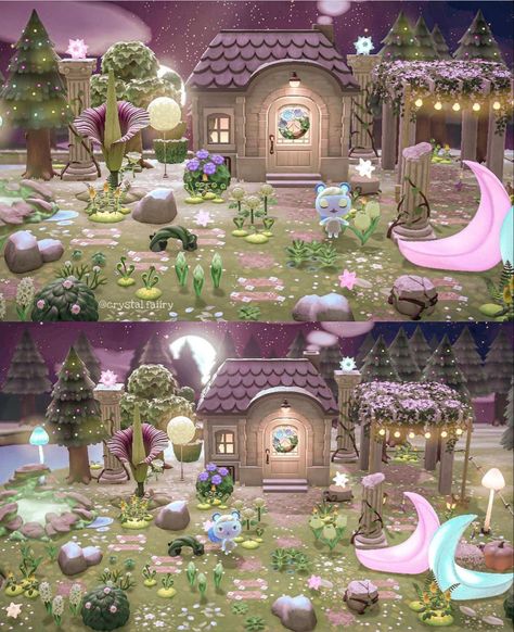 Fairycore House, Fairy Island, Animal Crossing Pc, Storybook Theme, Fairy Home, Animated Animals, Summer Rose, New Animal Crossing, Fantasy Theme