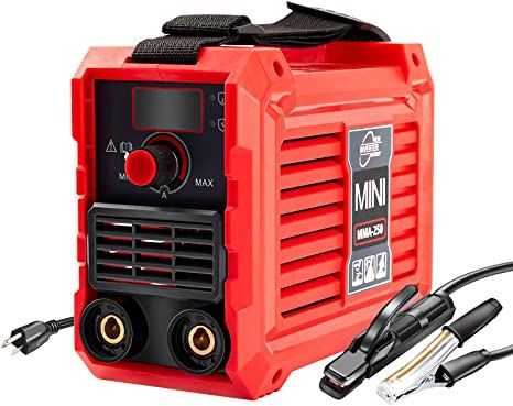 110V Mini ARC Welder 200Amp MMA Welding Machine IGBT Digital LCD Display Electric Welding Machine with Electrode Holder, Work Clamp, Input Power Adapter Cable - - Amazon.com Electric Welding Machine, Portable Welding Machine, Inverter Welding Machine, Electric Welding, Arc Welders, Arc Welding, Air Duct, Metal Shop, Welding Machine